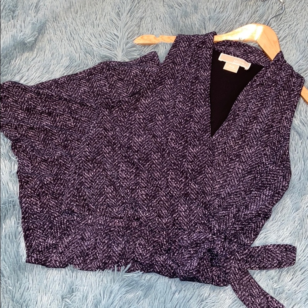Michael Kors purple wrap dress - size petite small
